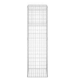 Poteaux à panier de gabion 2 pcs 50x50x180 cm Fer