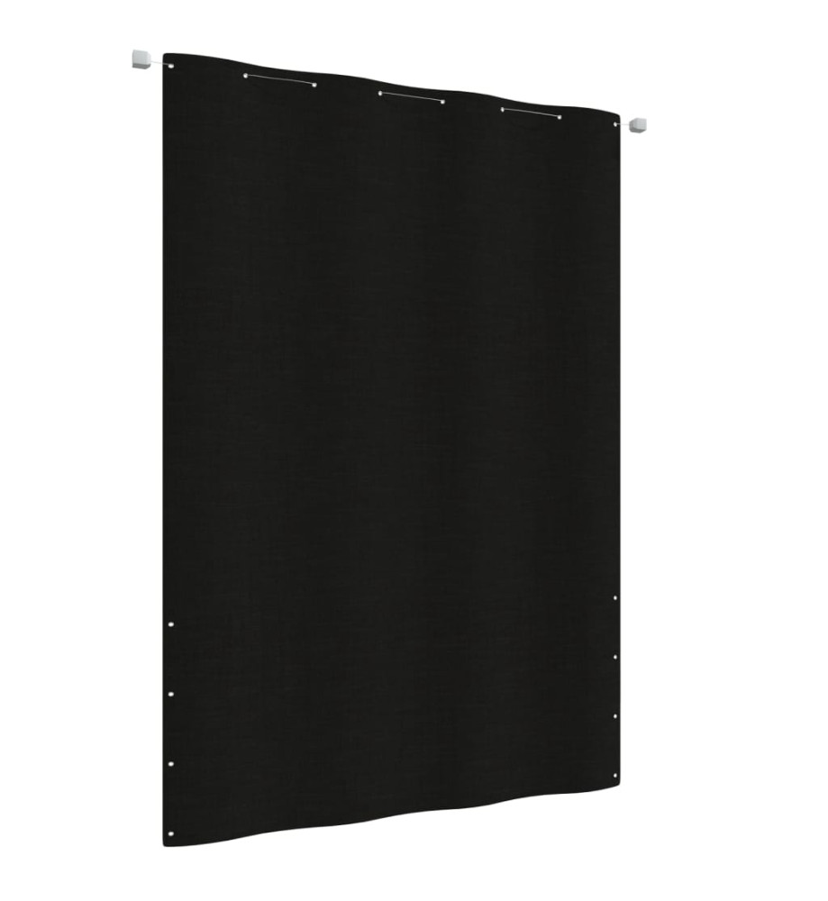 Écran de balcon Noir 160x240 cm Tissu Oxford