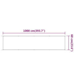 Auvent vertical Vert clair 60x1000 cm Tissu oxford