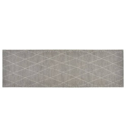 Tapis de cuisine lavable impression losange 60x180 cm velours