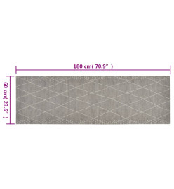 Tapis de cuisine lavable impression losange 60x180 cm velours