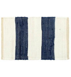 Napperons 4 pcs Chindi Bande Bleu et blanc 30 x 45 cm