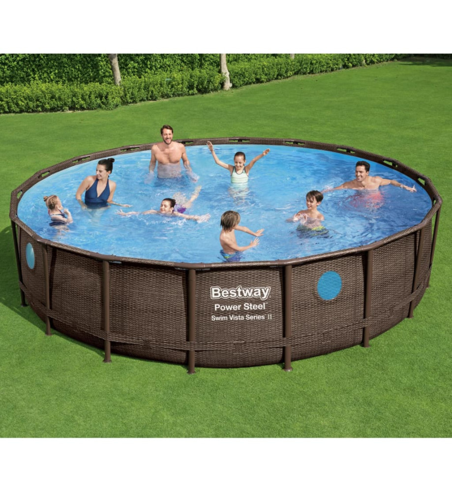 Bestway Ensemble de piscine Power Steel 549x122 cm