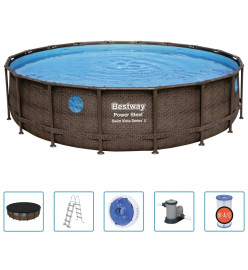 Bestway Ensemble de piscine Power Steel 549x122 cm