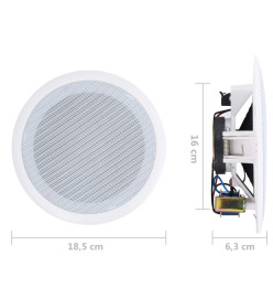 Haut-parleurs muraux et de plafond intégrés 2 pcs 80 W