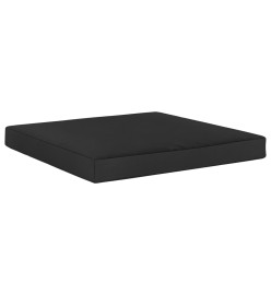 Coussins de canapé en palette 2 pcs noir tissu