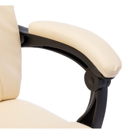 Chaise de bureau de massage Crème Similicuir