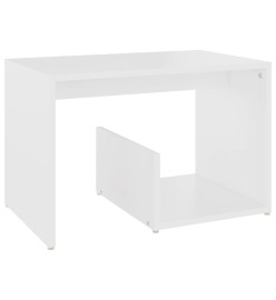 Table d'appoint Blanc 59x36x38 cm Aggloméré