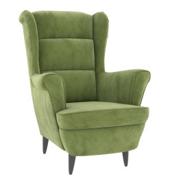 Fauteuil vert clair velours