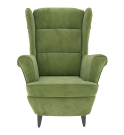 Fauteuil vert clair velours