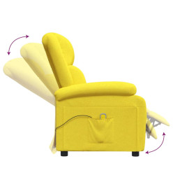 Fauteuil de massage Jaune clair Tissu