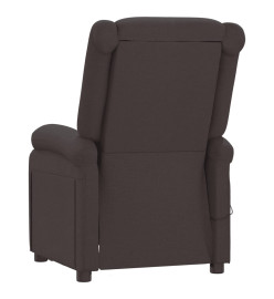 Fauteuil inclinable électrique Marron foncé Tissu