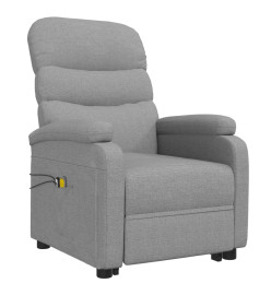 Fauteuil de massage inclinable Gris clair Tissu