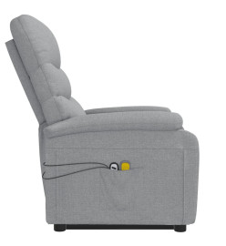 Fauteuil de massage inclinable Gris clair Tissu