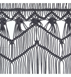 Rideau en macramé Anthracite 140x240 cm Coton