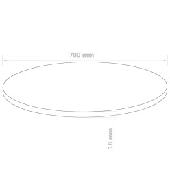 Dessus de table Rond MDF 700 x 18 mm