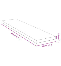 Étagère murale 80x20x2,5 cm bambou