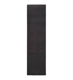 Tapis en sisal pour griffoir noir 80x300 cm