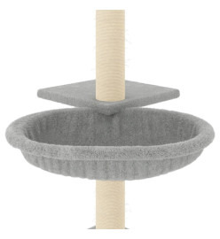 Arbre à chat avec griffoirs en sisal gris clair 72 cm