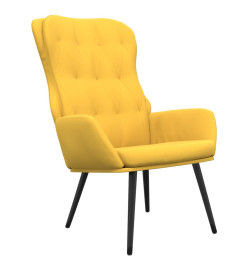 Chaise de relaxation Jaune moutarde Velours