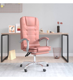 Fauteuil de massage inclinable de bureau Rose Similicuir