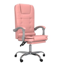 Fauteuil de massage inclinable de bureau Rose Similicuir