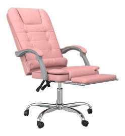 Fauteuil de massage inclinable de bureau Rose Similicuir