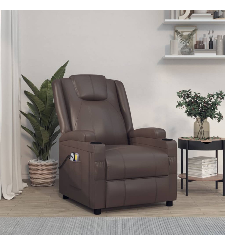 Fauteuil de massage Marron Similicuir