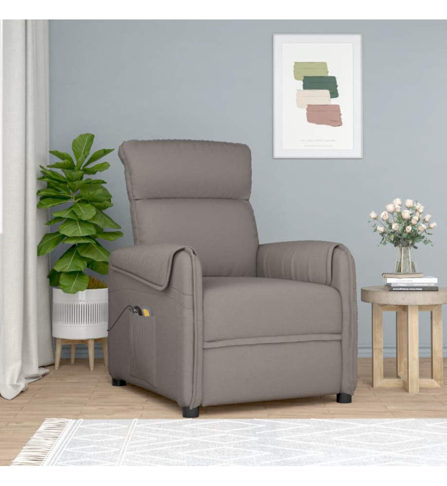 Fauteuil de massage Taupe Tissu