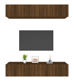 Meubles TV 4 pcs Chêne marron 80x30x30 cm Bois d'ingénierie