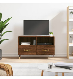 Meuble TV Chêne marron 80x36x50 cm Bois d'ingénierie