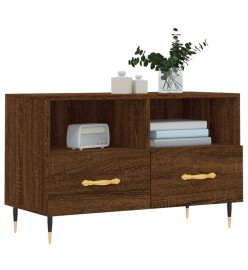 Meuble TV Chêne marron 80x36x50 cm Bois d'ingénierie