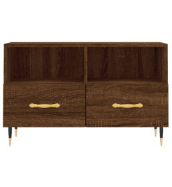 Meuble TV Chêne marron 80x36x50 cm Bois d'ingénierie