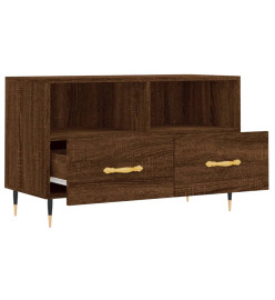 Meuble TV Chêne marron 80x36x50 cm Bois d'ingénierie