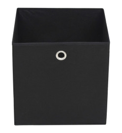 Boîte de rangement 4 pcs Tissu non-tissé 32x32x32 cm Noir