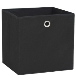 Boîte de rangement 4 pcs Tissu non-tissé 32x32x32 cm Noir