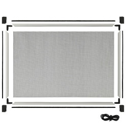 Moustiquaire extensible pour fenêtres Blanc (75-143)x50 cm