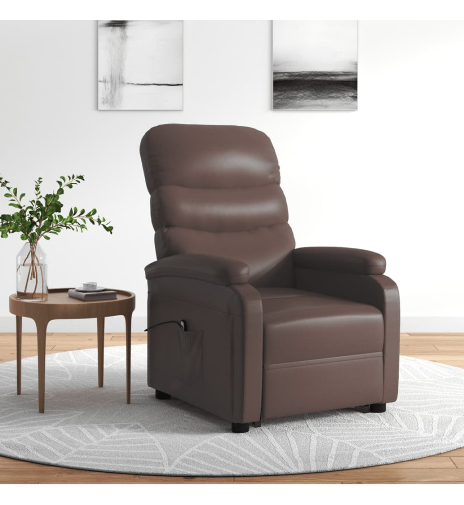 Fauteuil Marron Similicuir