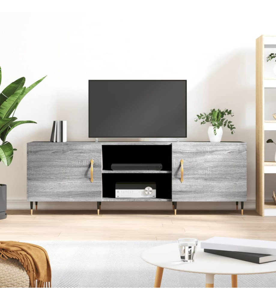 Meuble TV sonoma gris 150x30x50 cm bois d'ingénierie