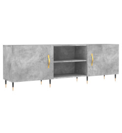 Meuble TV gris béton 150x30x50 cm bois d'ingénierie