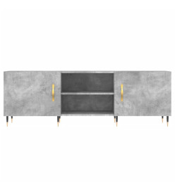 Meuble TV gris béton 150x30x50 cm bois d'ingénierie