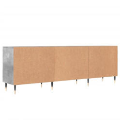 Meuble TV gris béton 150x30x50 cm bois d'ingénierie