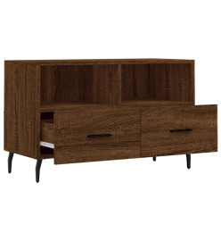 Meuble TV Chêne marron 80x36x50 cm Bois d'ingénierie