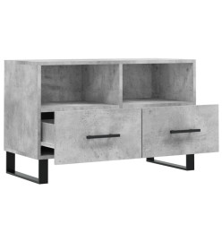 Meuble TV Gris béton 80x36x50 cm Bois d'ingénierie