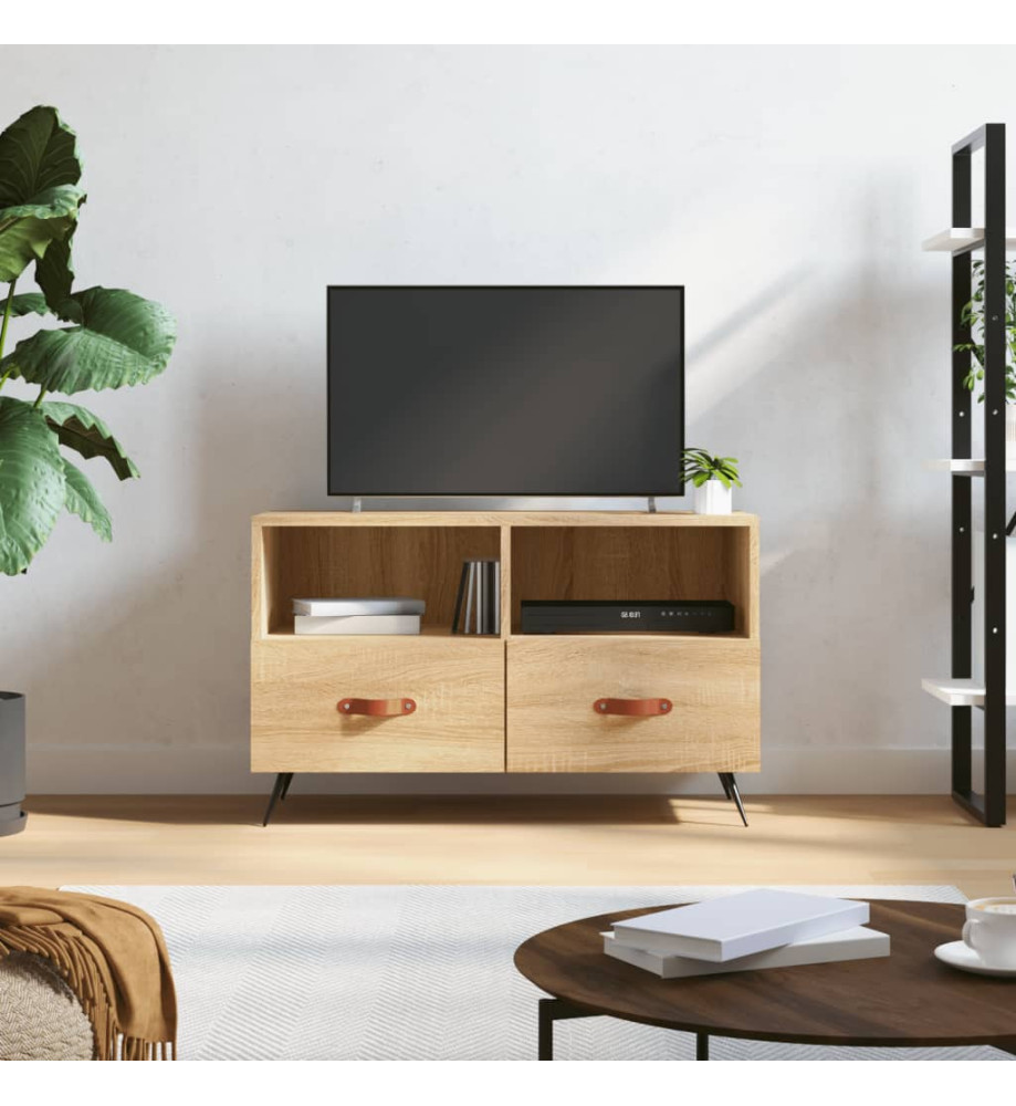 Meuble TV Chêne sonoma 80x36x50 cm Bois d'ingénierie