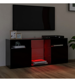 Meuble TV avec lumières LED noir 120x30x50 cm