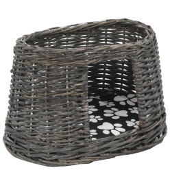 Jeu de panier pour chats 3 pcs avec coussins Gris 47x34x60 cm