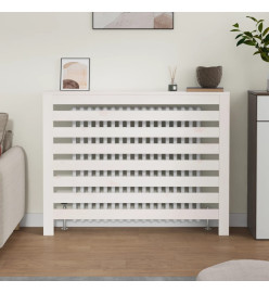 Cache-radiateur Blanc 108,5x19x84 cm Bois massif de pin