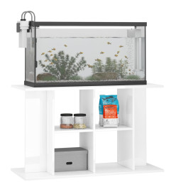 Support d'aquarium blanc brillant 100x40x60cm bois d'ingénierie