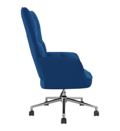 Chaise de relaxation Bleu Velours